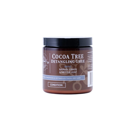 Qhemet Biologics Cocoa Tree Detangling Ghee - Softening Detangler Ideal for High Porosity 4C-3C Hair - Makes Combing Easier & Restores Pliability, Elasticity & Softness to Dry, Matted Hair (9 oz)