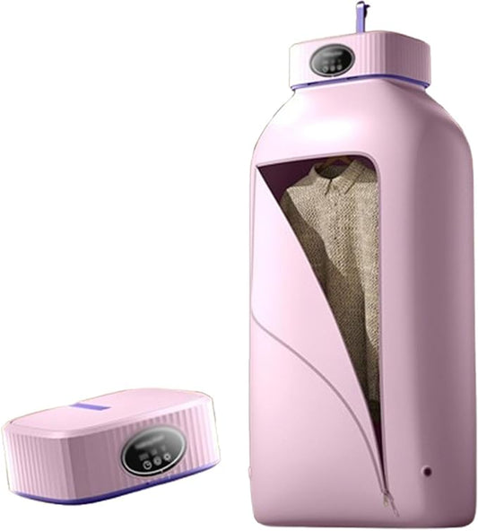 Hanging Garment Steamer,Garment Hanger for Steaming Clothes,Automatic Ironing Machine,Collapsible Automatic Wireless Vertical Steam Iron,One-Key Care for Clothes & Fabric(Pink)