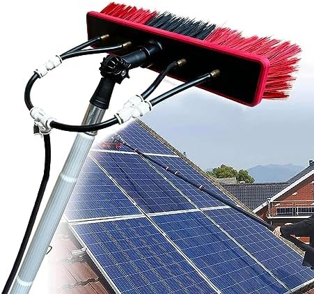 Cleaning Photovoltaic and Solar Panels,Window Clean, Glass Wall Cleaning, 3-12m Washing Set Equipment Extension Pole Cleaning for Trucks Windows/10m Rod/50cm Brush Head Roof