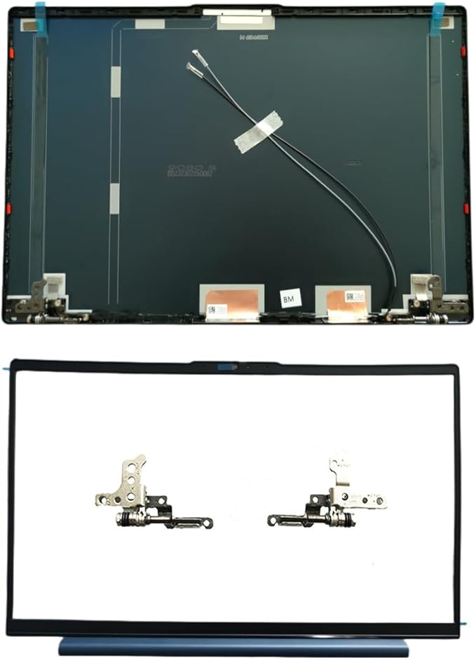 Wzqrps Replacement Laptop LCD Cover Back Rear Top Lid Hinges Front Bezel for Lenovo ideapad 5 15IIL05 15ARE05 15ITL05 5-15IIL05 5-15ARE05 5-15ITL05 5-15ALC05 5CB0X56073 5CB0Z31048 (Dark Blue)
