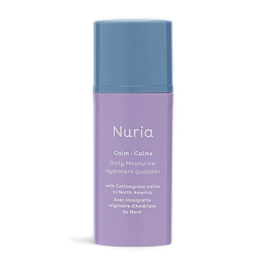 Nuria - Calm Daily Moisturizer for Face, Fragrance-free Face Moisturizer for Sensitive Skin, With Cotton Grass, Shea Butter, and Cocoa Butter, 30mL/1 fl oz