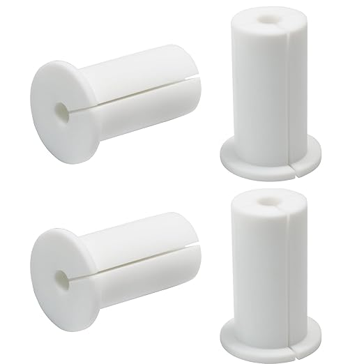 EASYEAH 4pc Starlink Cable Grommet 1" Silicone Waterproof Wall Hole Pass Through Split Cable Bushings for TV Wire Ethernet Cord, Starlink Cable Routing Kit Accessories, 52.5mm/2.07" Ht, White