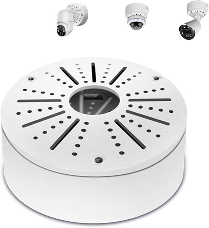 WEILAILIFE 【Compatible Almost All Cameras Type】 Universial Camera Junction Box Metal Universal Bullet Security Camera Junction Box Mount Bracket(1 Pack)