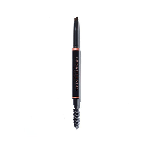 Anastasia Beverly Hills Brow Definer - 3-in-1 Triangular-Tipped Retractable Eyebrow Pencil with Spoolie - Multi-Functional Definer to Fill, Detail & Blend Brows - Dark Brown