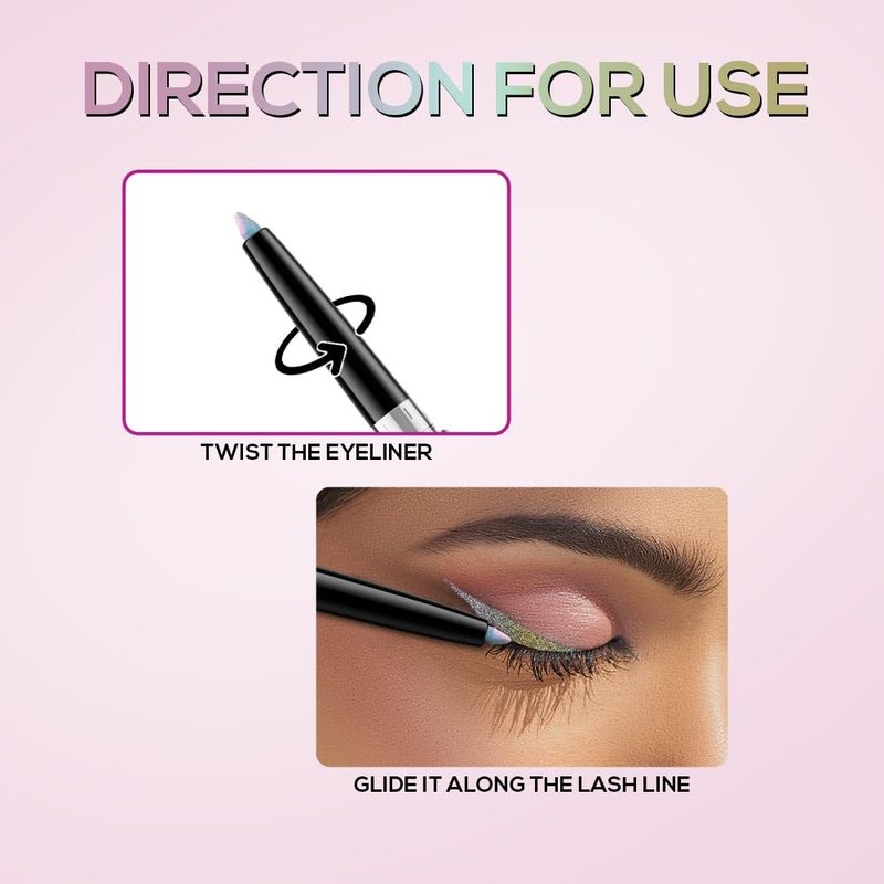 RENEE Holographic Eyeliner, Smudge-Proof & Long-Lasting, Easy Glide & Quick-Drying Formula with Monochrome Effect, Intense Color Pay-Off, Infused with Vitamin E, 04 Neptune