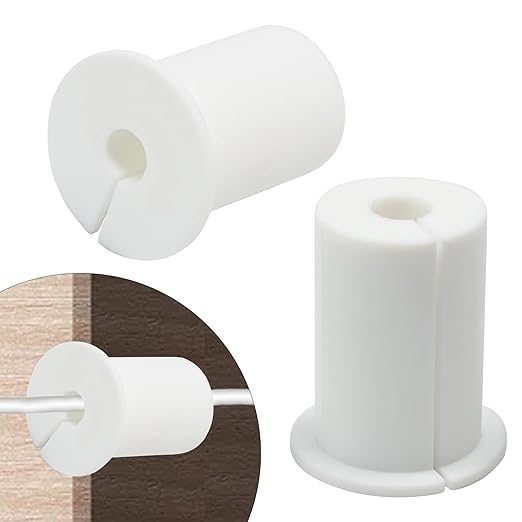 EASYEAH 2pc Starlink Cable Grommet 1" Silicone Waterproof Wall Hole Pass Through Split Cable Bushings for TV Wire Ethernet Cord, Starlink Cable Routing Kit Accessories, 38mm/1.5" Ht, White
