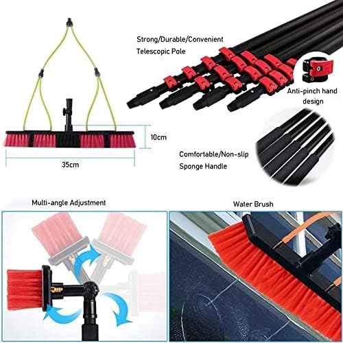Photovoltaic Panel Cleaning, Window Cleaning Pole, 3.6-10.8M Water Fed Telescopic Brush, Extendable Cleaner Conservatory Roof Cleaning Tools,Cleaning Photovoltaic,6m
