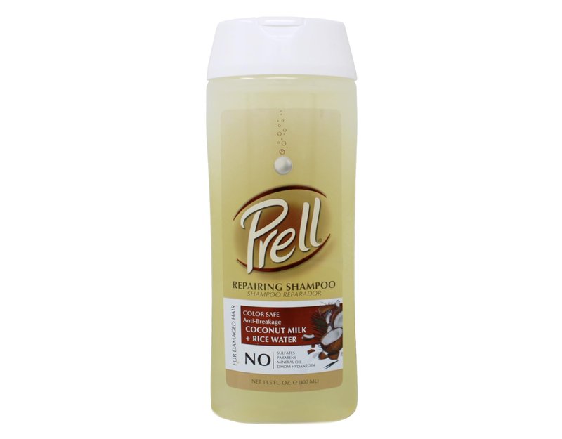 Prell Coconut Milk + Rice Water Color Safe Anti-Breakage Repairing Shampoo for Damaged Hair, 13.5 fl.oz (Pack of 2)