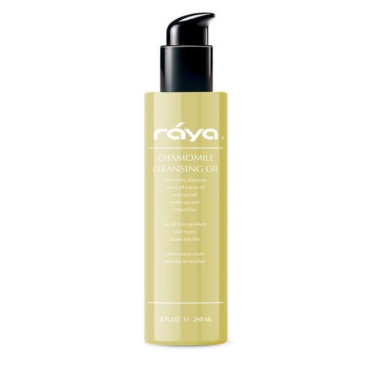 Raya Chamomile Facial Cleansing Oil (154) | Natural and Organic, Water-Soluble Oil Cleanser and Water-Proof Make-Up Remover For All Skin | Made With Chamomile and Lavender Oils