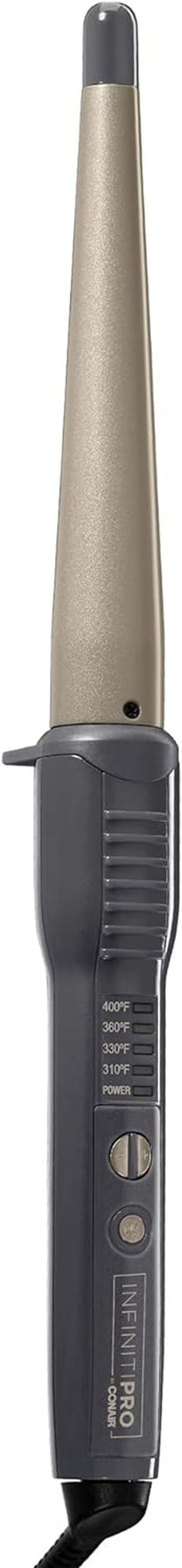 Conair INFINITIPRO 1-Inch to 1/2-Inch Curling Wand - Tourmaline Ceramic for Beachy Waves