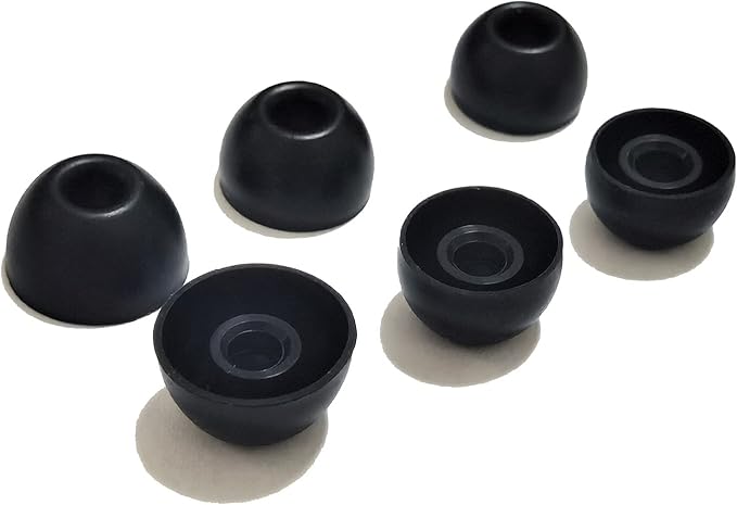Silicone Ear Tips for Beats Studio Buds - Replacement Tips for Beats Earbuds, Fit Pro, Solo Buds, PowerBeats Pro 2, 6 Pairs (Black, S/M/L)