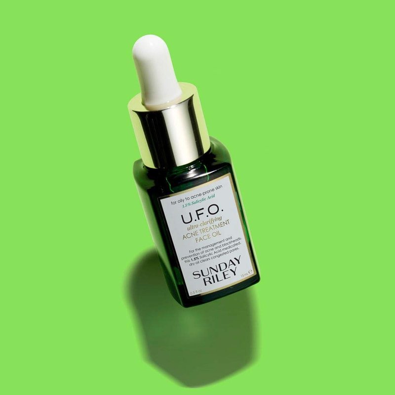 Sunday Riley U.F.O. Ultra-Clarifying BHA Salicylic Acid and Tea Tree Acne Treatment Face Oil, 1.18 Fl Oz