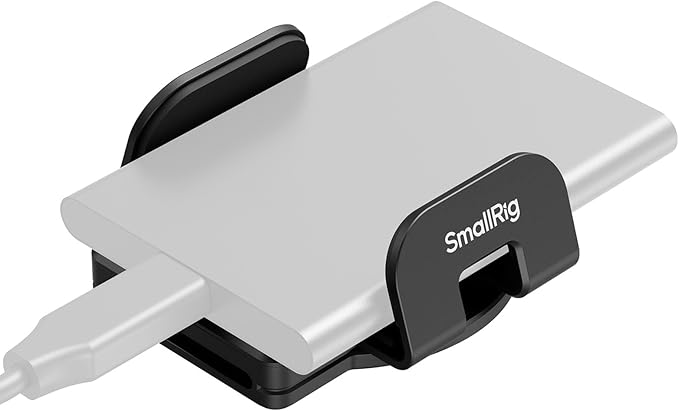 SMALLRIG Phone Mount Bracket SSD Holder for MagSafe, for Samsung T5 T7 SSD, for SanDisk SSD, for iPhone 17/16/15/14/13/12, Universal SSD Drive Holder for Camera Cage, 1.6-2.4in Wide Clamping - 5397
