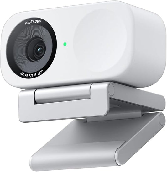 Insta360 Link 2C - 4K Webcam for PC/Mac, 1/2" Sensor, Auto Framing, HDR, AI Noise-Canceling Mic, Gesture Control for Streaming, Video Calls, Gaming, Works with Zoom, Teams, Twitch & More