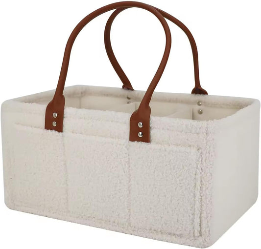 Skiennix Baby Diaper Caddy - Stylish Car Organizer & Nursery Storage Bin | Essential Baby Shower Gift