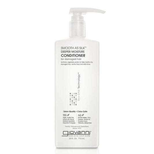 GIOVANNI Smooth as Silk Conditioner - Moisturizing Hair Treatment for Damaged Hair | 24 Fl Oz, Sulfate-Free