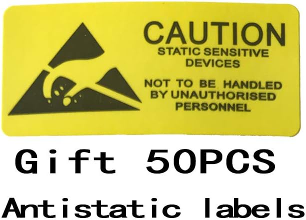 Daarcin 50pcs Anti Static Bags,5.9x7.87in/15x20cm Resealable ESD Bags for SSD HDD with 50pcs Labels, Anti-static Bag for 3.5'' Hand Drive or Varieties of Electronic Device