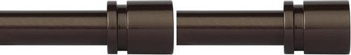 Byondeth Adjustable Curtain Rods - 16 to 60 Inch Length, 1 Inch Diameter, Antique Bronze Finish (Pack of 2)