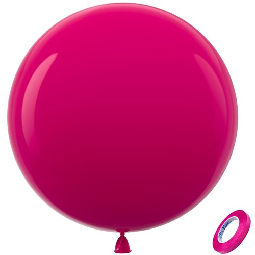 Bezente Hot Pink Giant Balloons 36 Inch - 8 Pack Jumbo Pink Balloons Large Round Hot Pink Latex Balloon for Wedding Bridal Shower Valentine's Day Birthday Party Backdrop Decorations