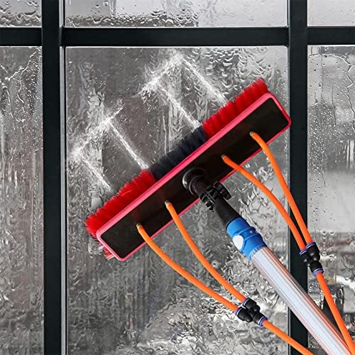 Glass Cleaning Brush Home Water Fed Telescopic Pole Kit Solar Panel Brush Rotating for Photovoltaic Panelï¼Water Fed Window Cleaning Equipment 3 12m Pole for Cleaning Photovoltaic Panels Exte