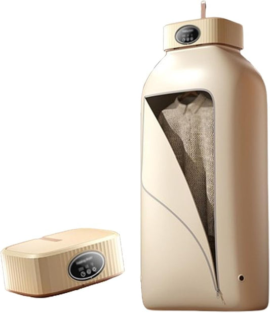 Hanging Garment Steamer,Garment Hanger for Steaming Clothes,Automatic Ironing Machine,Collapsible Automatic Wireless Vertical Steam Iron,One-Key Care for Clothes & Fabric(Khaki)