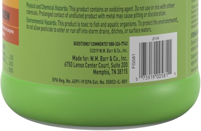 W M BARR FG581 128OZ Siding/House Wash