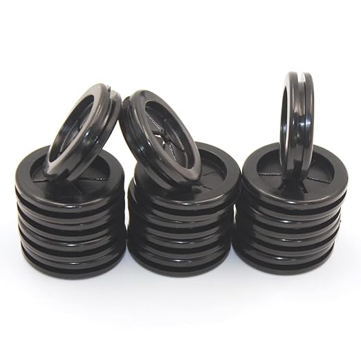 EASYEAH Rubber Grommets for Wiring, 1-1/4 Inch Drill Hole 1 Inch ID, Firewall Grommets Automotive Cable Cords Hoses Protection, Double-Sided Rubber Plugs for Round Holes, 15 Pcs, 26x30 mm