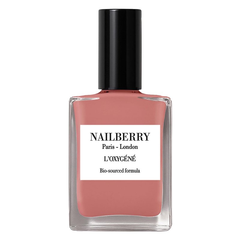 Nailberry L'Oxygéné Oxygenated Nail Lacquer - Vintage Pink Semi-Sheer Polish | UV Protected, 12-Free, Vegan, 15 ml