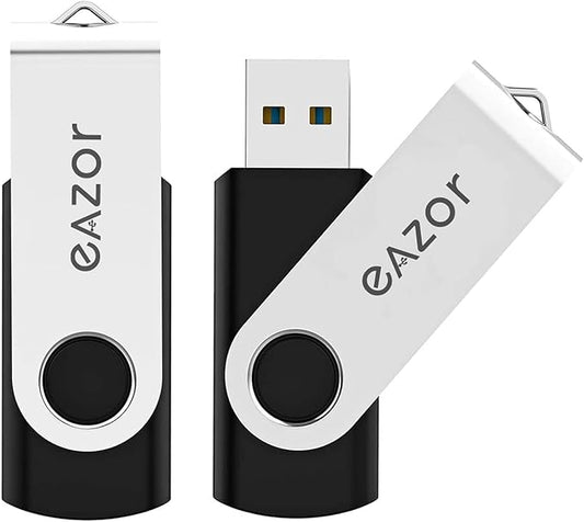 EAZOR 128GB 64 GB 4GB Flash Drive USB Flash Drive Thumb Drive 5 Pack 2 Pack 20 Pack USB Memory Stick USB Drives for Data Storage (64GB2.0 * 2Packs)