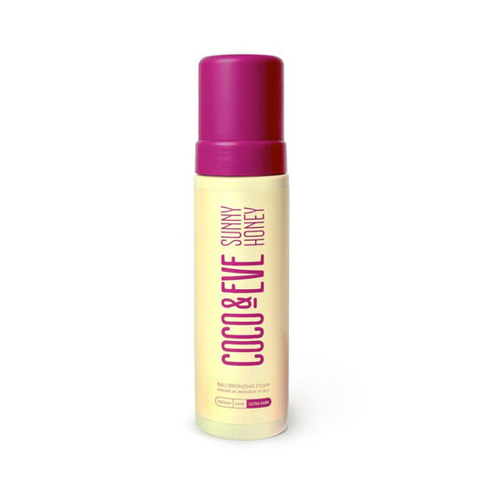 Coco & Eve Sunny Honey Self Tanner Foam - (Ultra Dark) Fast Drying, Streak-Free Sunless Tanning Mousse, Tropically Scented Lightweight Natural Looking Tan, Non-Sticky, Vegan, Cruelty Free | 6.7 Fl Oz