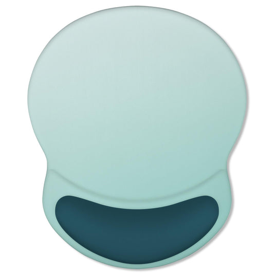 ITNRSIIET Ergonomic Mouse Pad with Comfort Gel Wrist Rest, Non-Slip PU Base, Smooth Textured Surface, Reduces Hand Fatigue & Wrist Pain, 8.7 x 7.2 Inch for Office Gaming Home, Light Green to White
