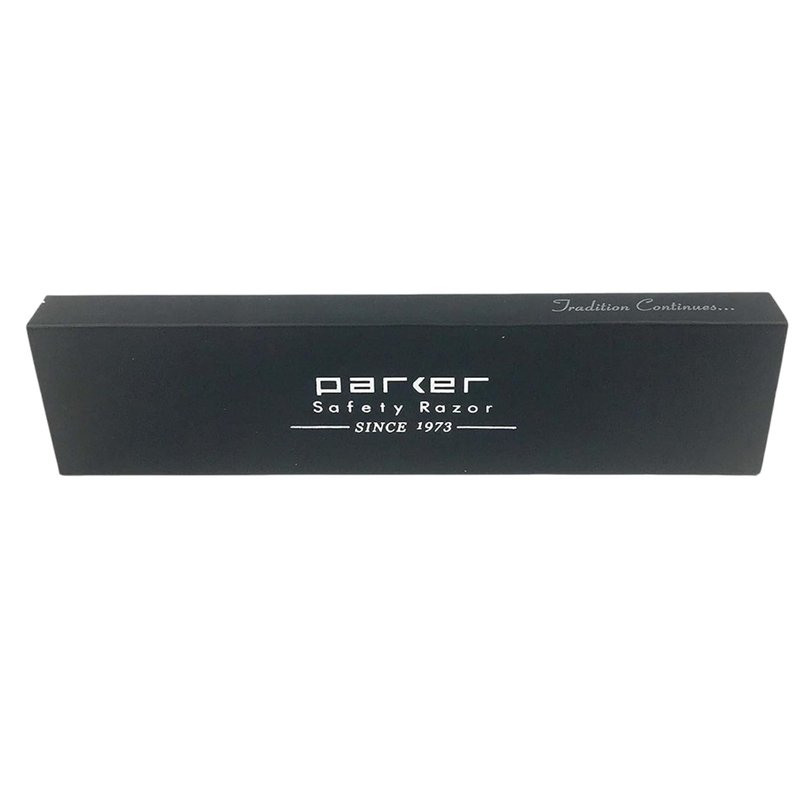 Parker SRB Straight Edge Barber Razor – Stainless Steel Blade Arm & Resin Handle – Uses Half Double Edge Razor Blades – Includes 5 Pre-Cut Blades – Professional Shaving Tool