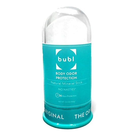Bubl Whole Body Deodorant 1 Stick Lasts 1 Year - Natural Deodorant Mineral Stick, Natural Deodorant for Women, Men & Teens, Aluminum Chlorohydrate Free, Non-Toxic, Fragrance-Free Crystal 3.5oz