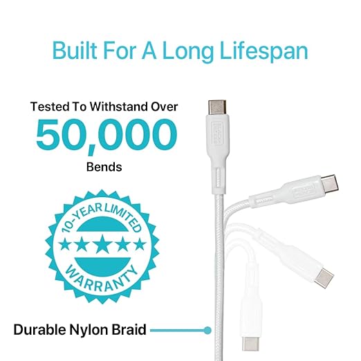 BLACK+DECKER USB C Multi Charging Cable, Fast Multi Charger Cable w/Adapter Braided 2in1 Multiple USB Cable, Universal Charging Cord w/Type C/USB Adapter for iPhone 17 16 15/Samsung/LG/Tablets/More