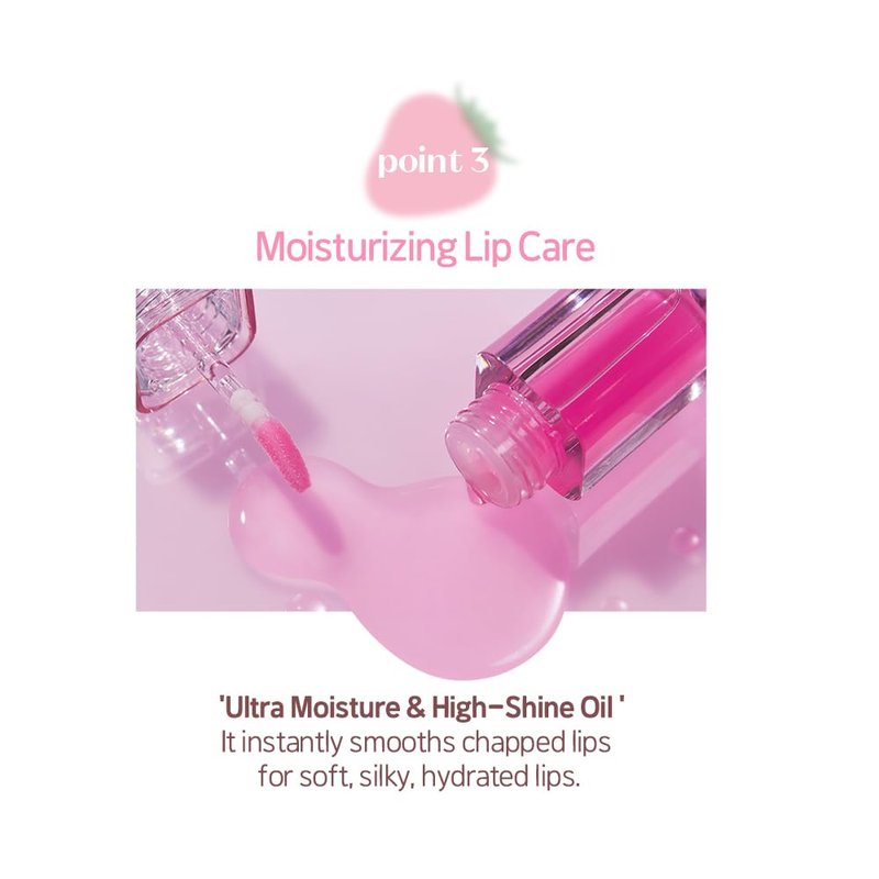 ETUDE Dear Darling Oil Tint #7 Honey Vanilla (0.14 fl.oz) | High Moisturizing and Strong Hydrating Lip Oil/Lip Gloss | Smooth and Moist Lips | Non-Sticky Lip Oil Tint For Dry Lips | Korean Makeup