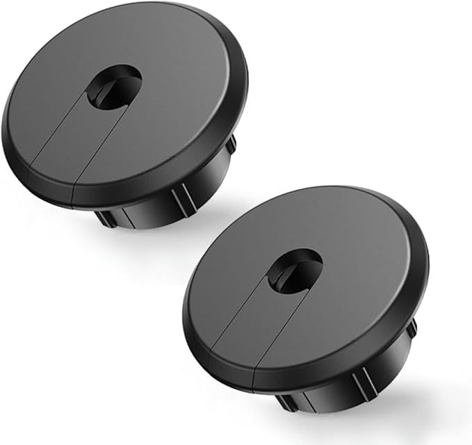 Sactulaz Wall Bushing Grommet for Starlink Dishy Router Ethernet adapter Cable, Starlink Cable Routing Kit Feed-Through for 1 inch Wall Hole and Furnitures Wire Hole (Black, 2 Pack)