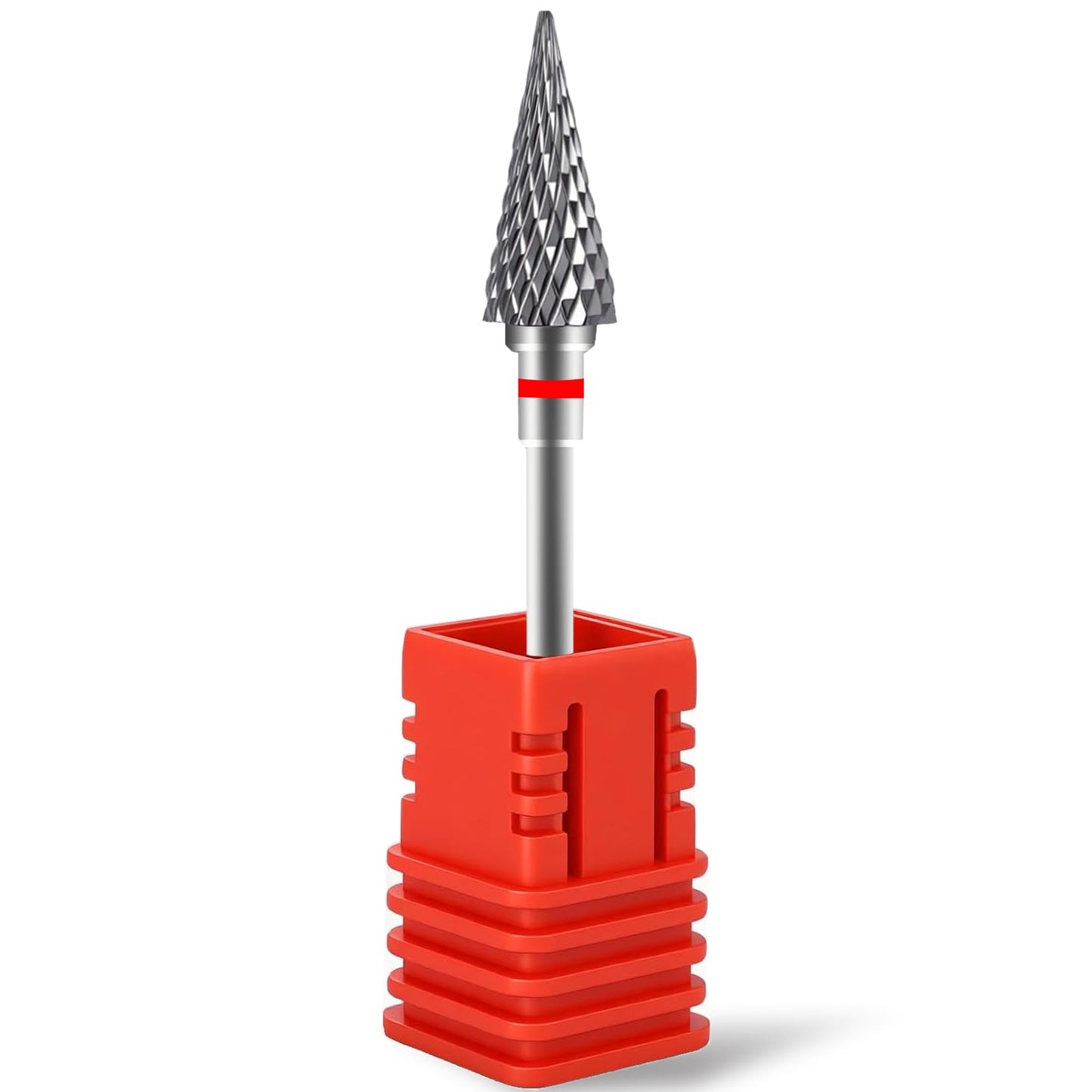 FATUXZ Nail Drill Bit, 3/32'' Professional Carbide Under Nail Cleaner Nail Bit for Cuticle Dead Skin Nail Prepare, Nail Cleaner for Cuticle Dead Skin (Fine - F, Silver)