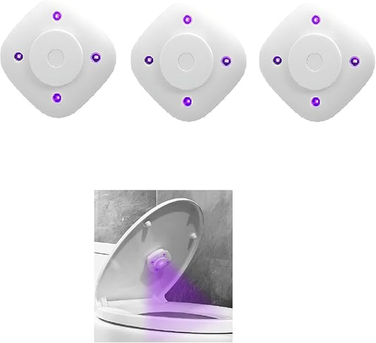 Toilet Lid Clean Lights,Toilet U V Lights for Toilet Seat,Toilet Night Light, Toilet Bowl Light, Motion Sensor Activated LED Night Light (3pack)