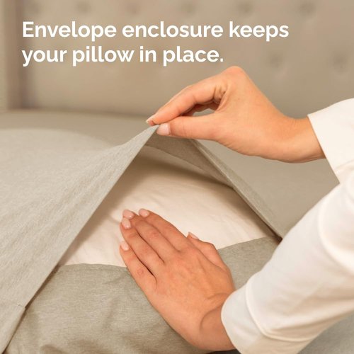 King Standard Pillow Cases Set of 2 - Ultra-Soft Hotel Quality Pillowcase Covers - Comfy, Cozy & Fade Free - Wrinkle Resistant - Machine Washable Pillow Protectors - 2 Piece Set - Heathered Beige