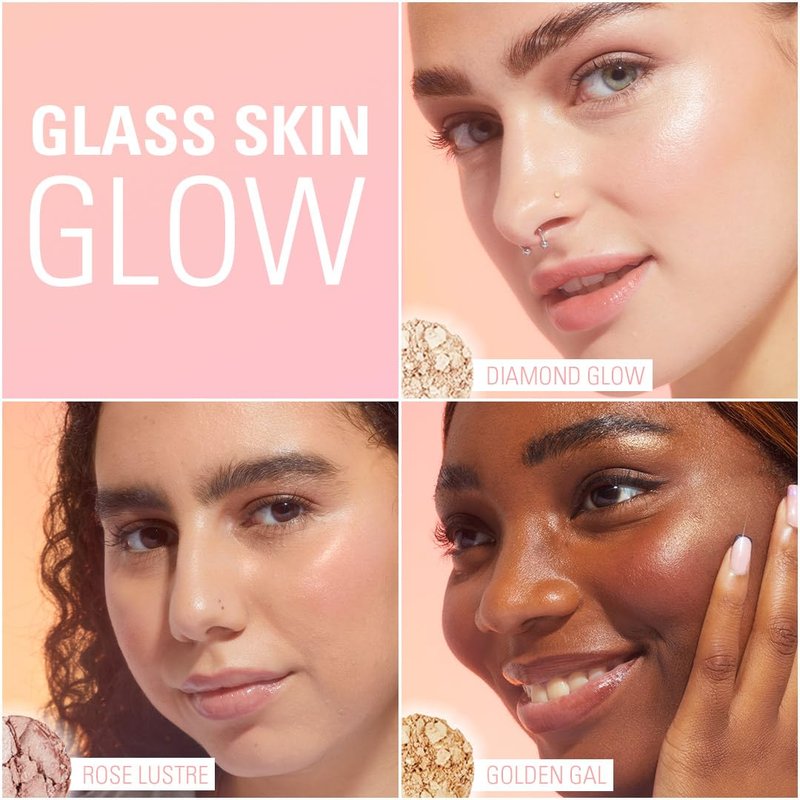 Beam Bright Highlighter - Powder to Liquid Formula for All Over Face Glow | 5 Shades Available