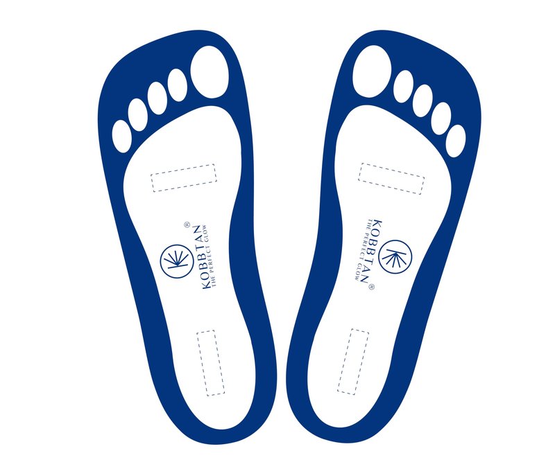 KobbTan 120Pairs Spray Tan Feet Pads Disposable & Economic for Spray tanning,Use in Tanning booth,Sunless Tanning at Home or Beauty Salon-Non Slip-Comfortable-Hygienic-Ultra Bronzing ((Blue))