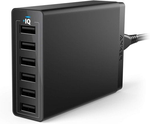Anker Desktop Charger - 60W 6-Port USB Charging Hub | Fast Charging for iPhone, iPad, MacBook & More