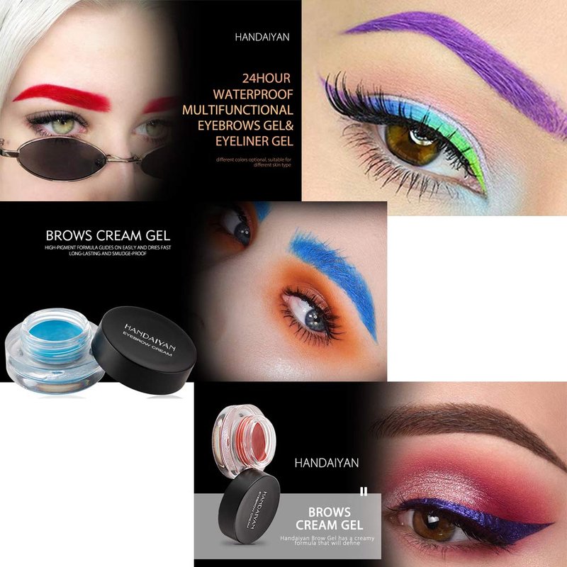 HANDAIYAN 8-color Waterproof Multifunctional Eyebrow Cream & Eyeliner Cream