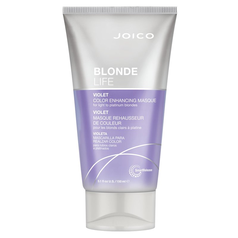 Joico Blonde Life Color Enhancing Masque | For Blonde Hair | Color Depositing Treatment | Maintain Unique Blonde Tones | Fortified With Monoi & Tamanu Oil | Violet | 5.1 Fl Oz