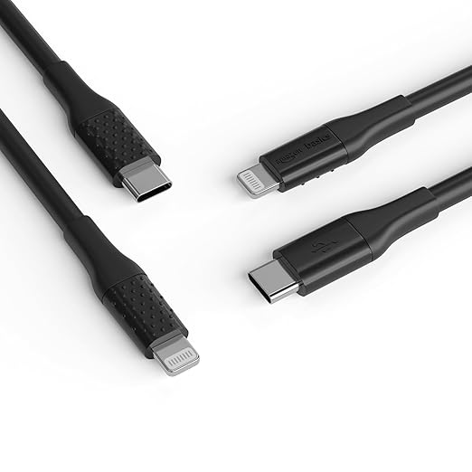 Amazon Basics MFi Certified USB-2.0 Type C to Lightning Cable with Power Delivery, Fast Data Sync, 10 ft, Black