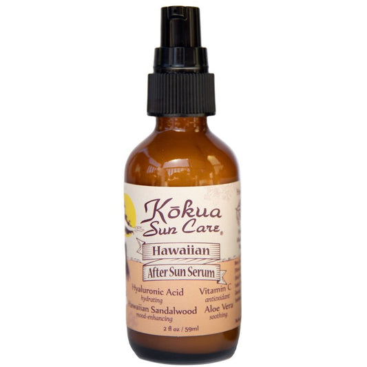Kokua Sun Care After Sun Serum with Aloe Vera | 2oz | Hyaluronic Acid & Sandalwood | Vitiman C | After Sun Lotion, Aleo Vera Gel For Face, Sunburn Relief, Beach Vacation Essentials, Travel Size Lotion