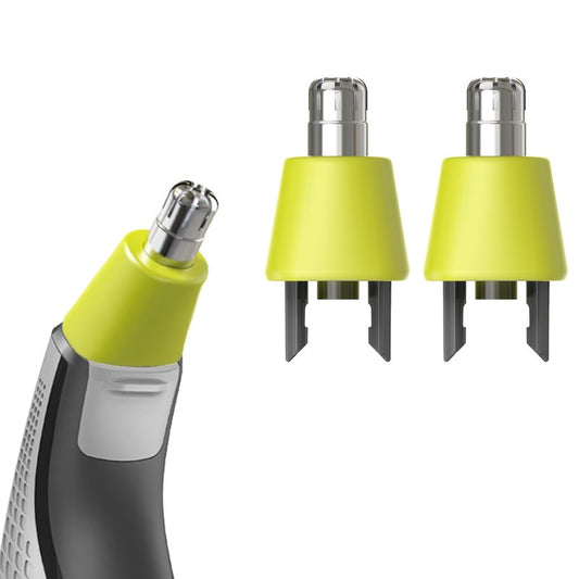 Precision Nose Trimmer Replacement Heads for One 1 Blade Shavers, Nose Hair Trimmer Replacement Blades, Fits for QP2520 QP2530 QP6520 QP6230 and More, 360° Dual Blades, Waterproof, 2 Counts