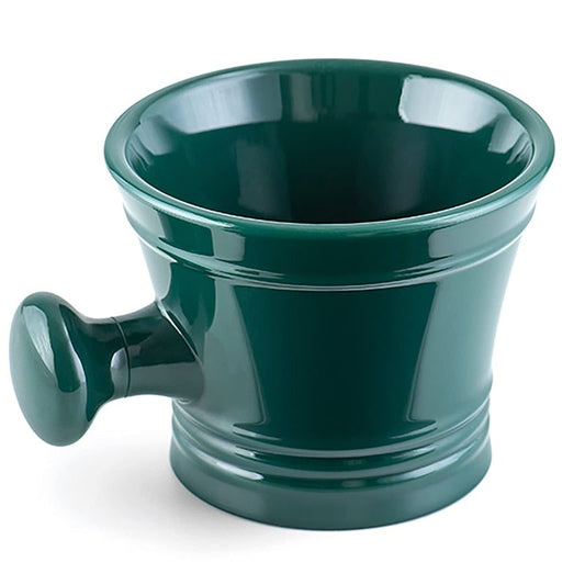 Linkidea Acrylic Shaving Mug with Knob Handle, Deep Size Wet Shaving Cup, Razor Shave Soap and Cream Bowl for Men, Green