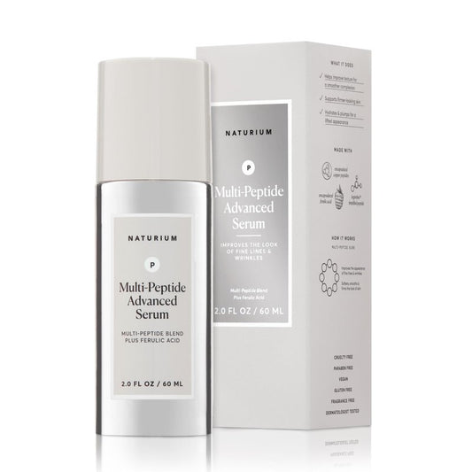 Naturium Multi-Peptide Advanced Serum Jumbo, Firming & Smoothing Face Serum for Fine Lines & Wrinkles with Advanced Multi-Peptide Blend, 2 oz
