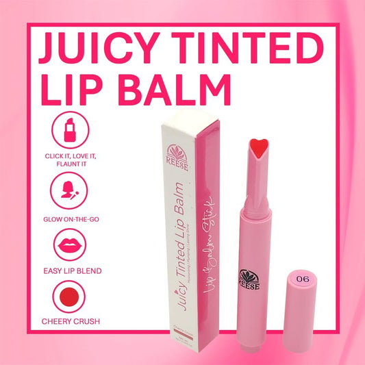 Hydrating Lip Balm - Reese Tinted Lip Balm - Plumping, Vegan Gloss with Lasting Shine - Moisturizing, Creamy, and Long-Lasting for Lip Care Lovers - Cherry Crush